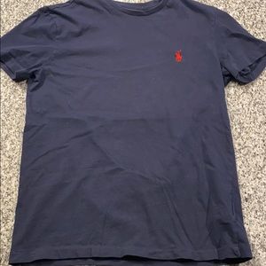 Blue polo short sleeve shirt